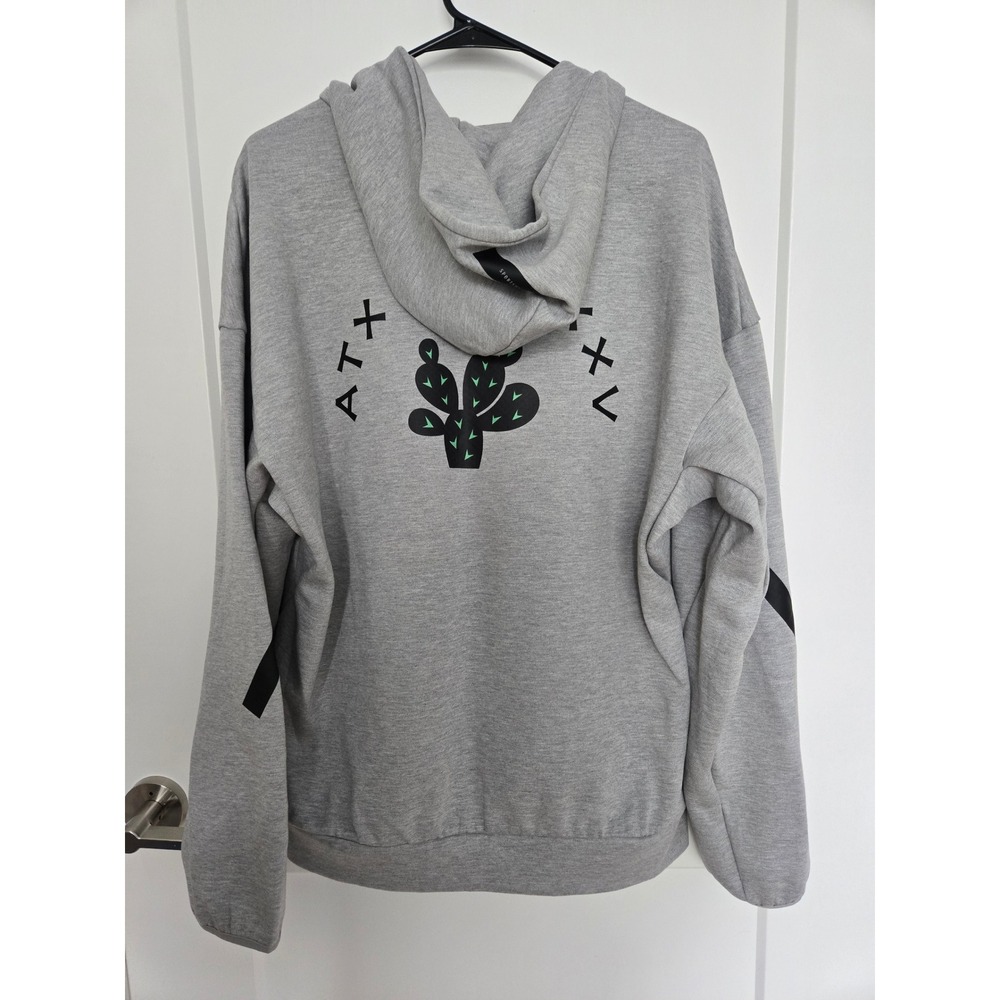 Adidas MLS All-Star Austin 2025 Full Zip Hoodie Mens Large Grey Cactus ATX MMXXV